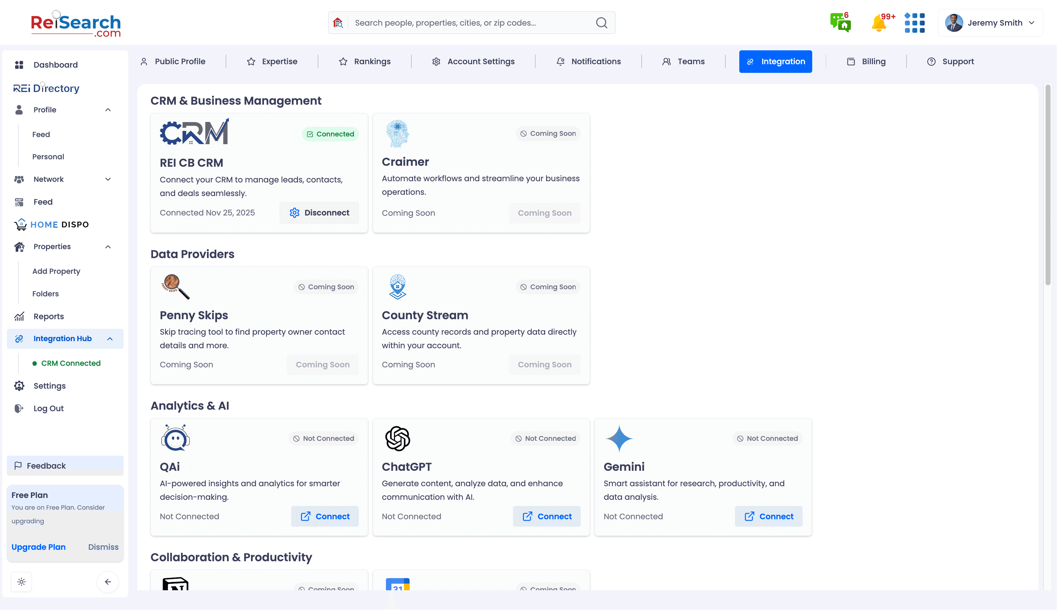 Reisearch Platform — interface screenshot