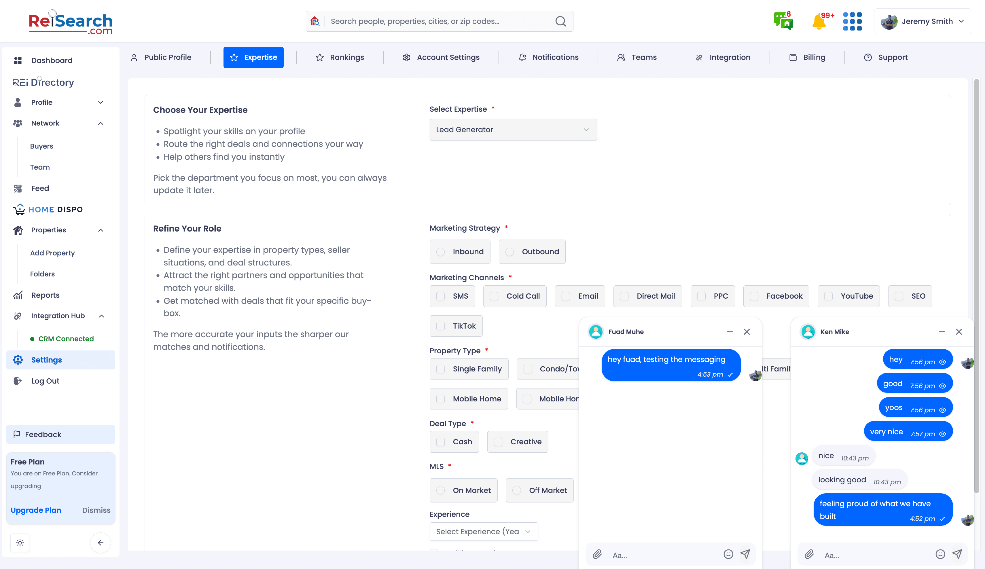 Reisearch Platform — interface screenshot