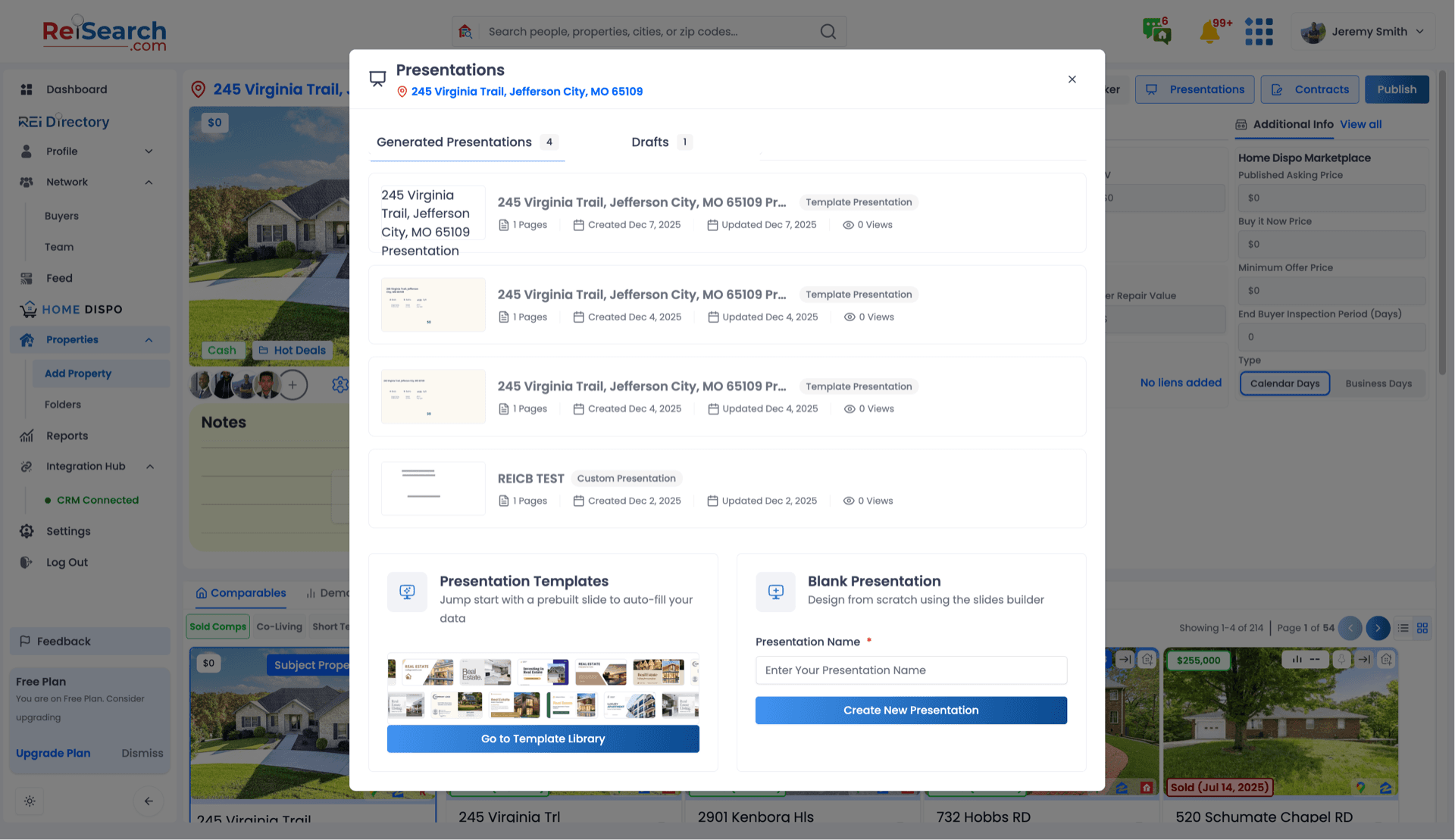 Reisearch Platform — interface screenshot