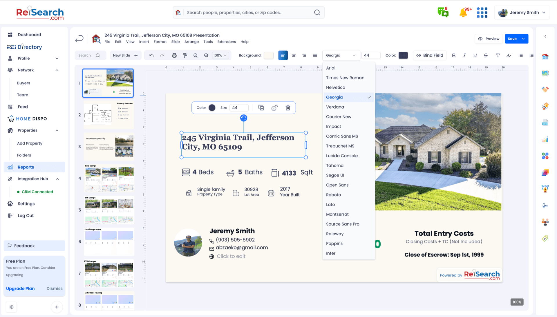Reisearch Platform — interface screenshot
