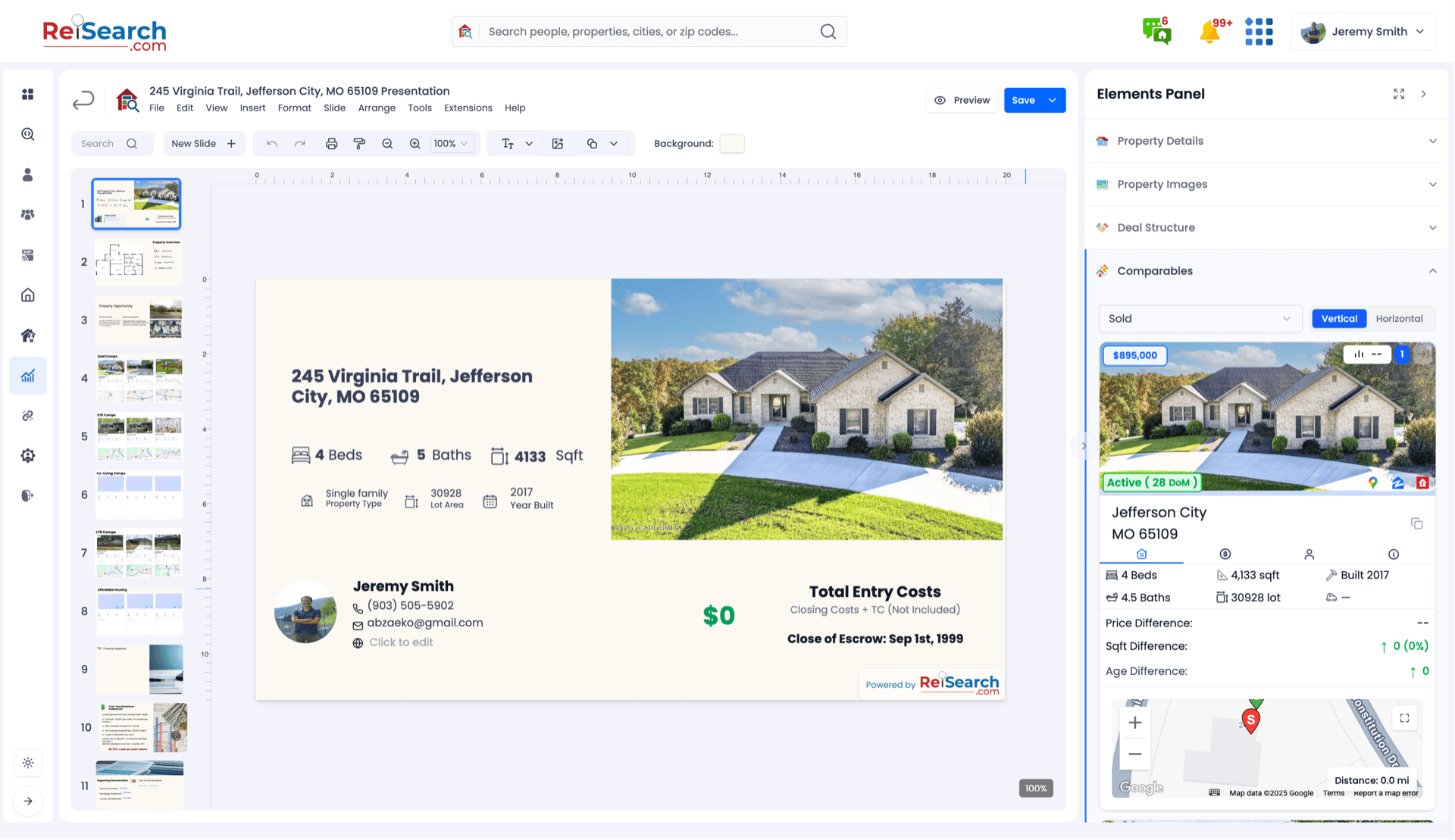 Reisearch Platform — interface screenshot