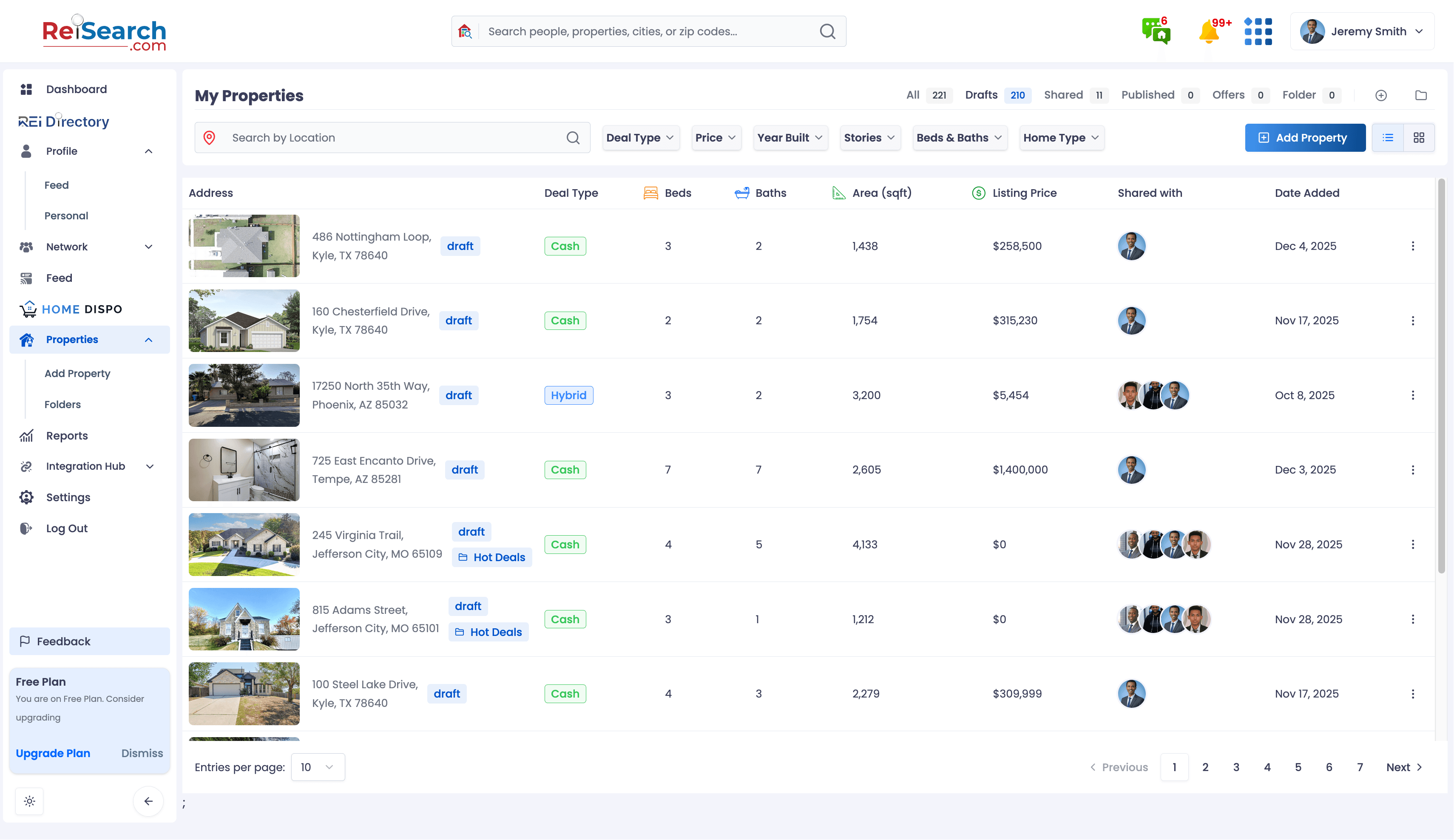 Comps Engine — interface screenshot