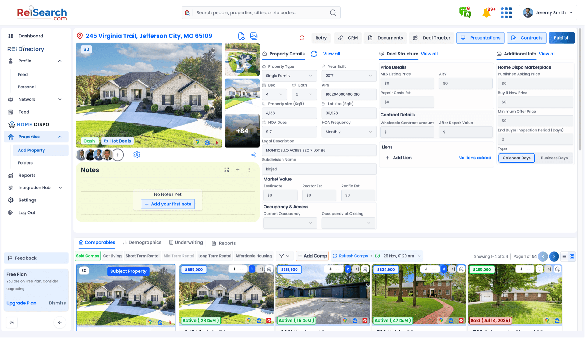 Reisearch Platform — interface screenshot